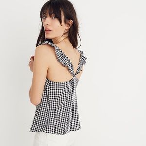 Black & White gingham Madewell top